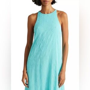 Ralph Lauren Aqua Eyelet Sleeveless Dress NWT